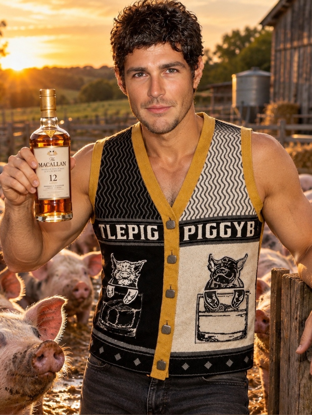 Whistlepig Piggyback Whiskey ornate waistcoat - worn once only - special!